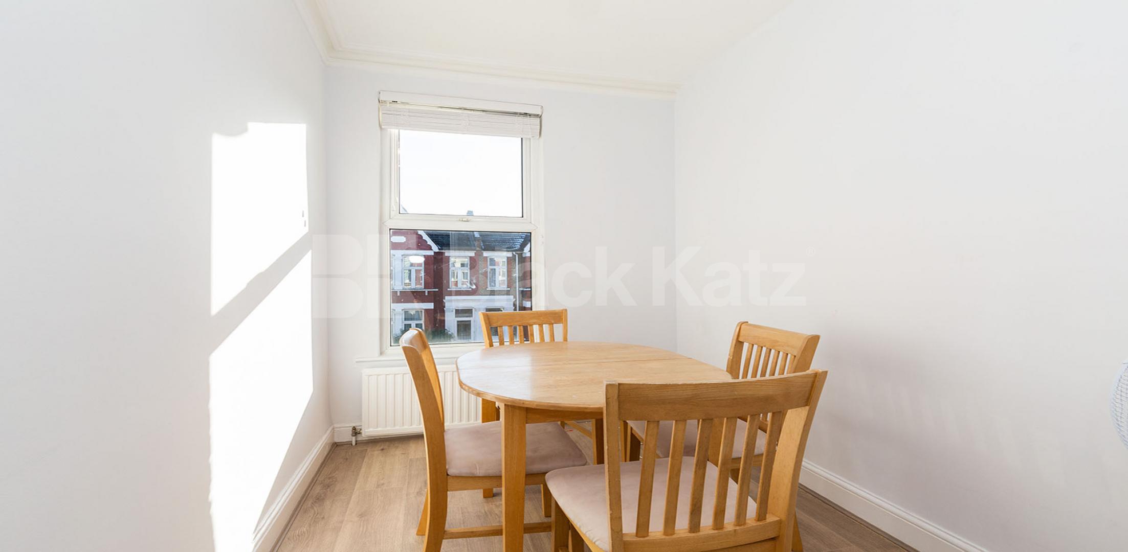 			with large study, 2 Bedroom, 1 bath, 1 reception Flat			 Coleraine road, Wood Green